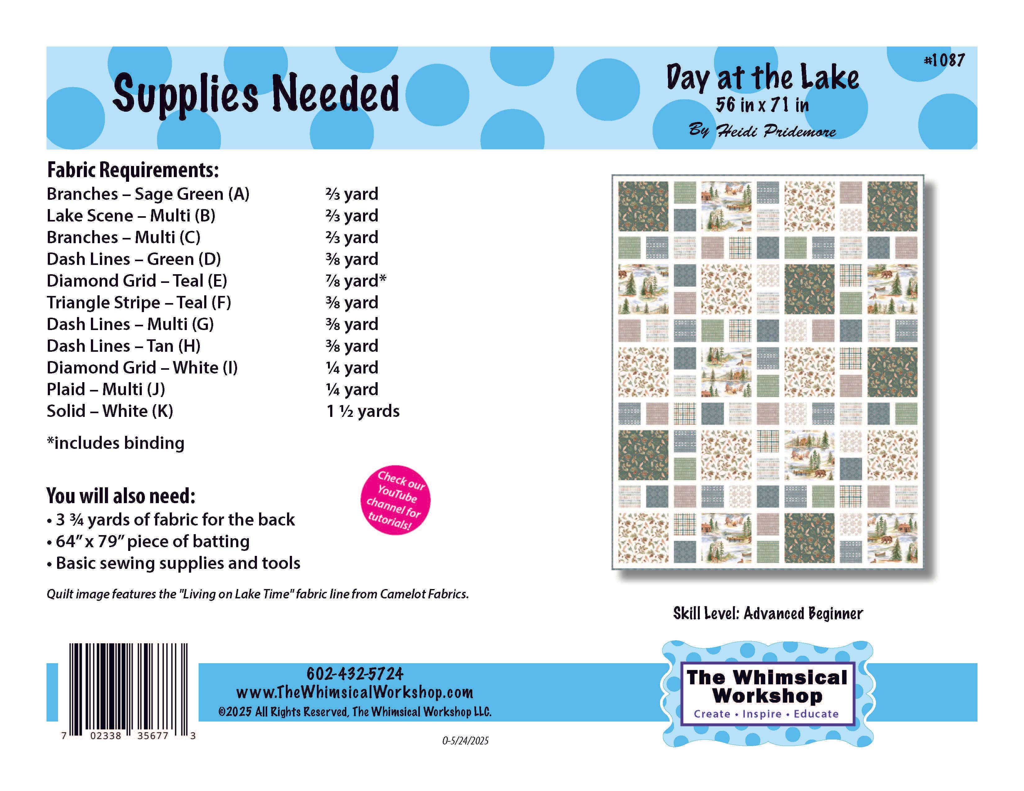 The Whimsical Workshop – wholesale Quilt – Day at the Lake Quilt Pattern1