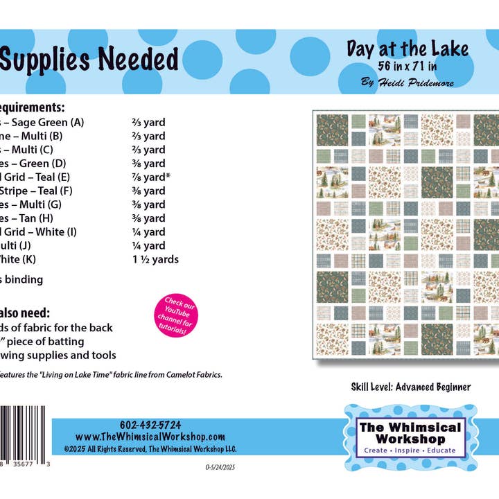 The Whimsical Workshop - Wholesale Quilt - Day at the Lake Quilt Pattern1