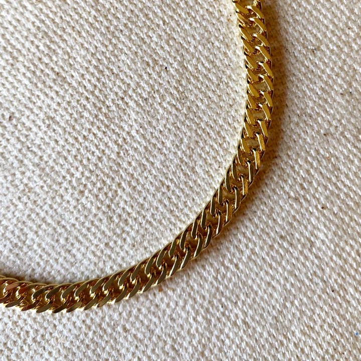 GoldFi - Wholesale Link & Chain Bracelet - 18k Gold Filled 4.0mm Curb Chain Bracelet