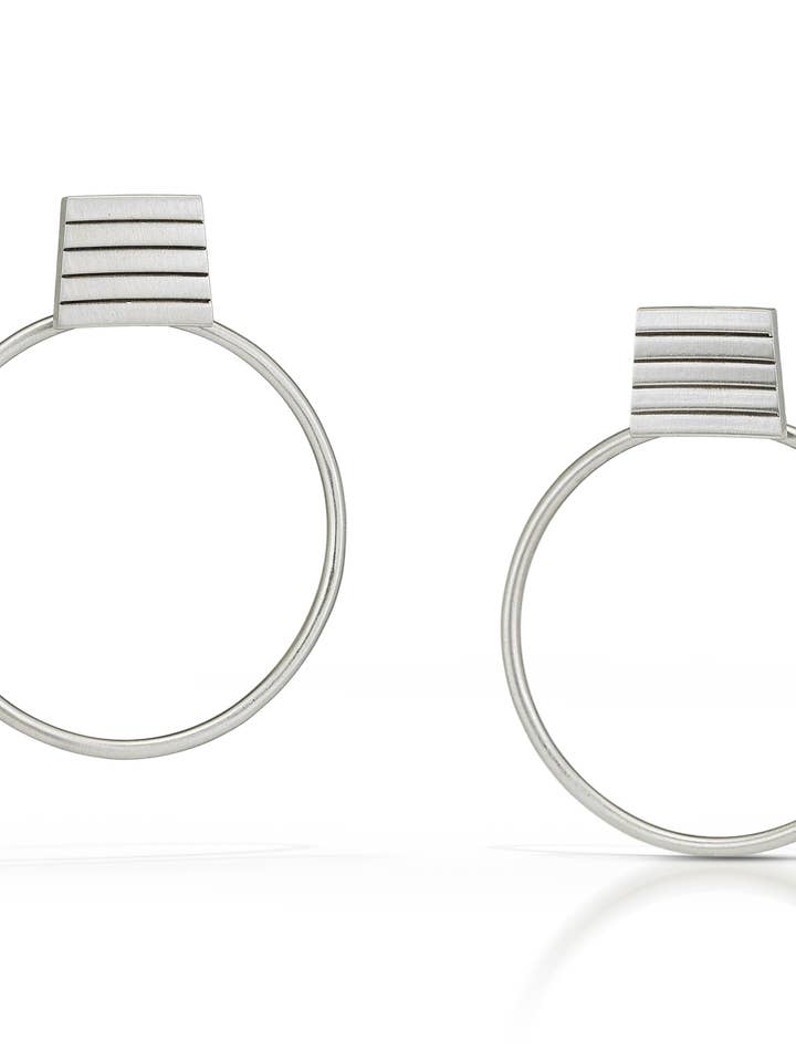 Square Post Hoops for wholesale by Emily Shaffer Studio