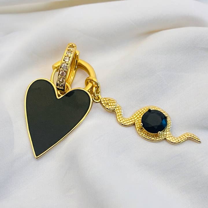 Huracan - Wholesale Hoop Earrings - Black Violaine hoop earrings0