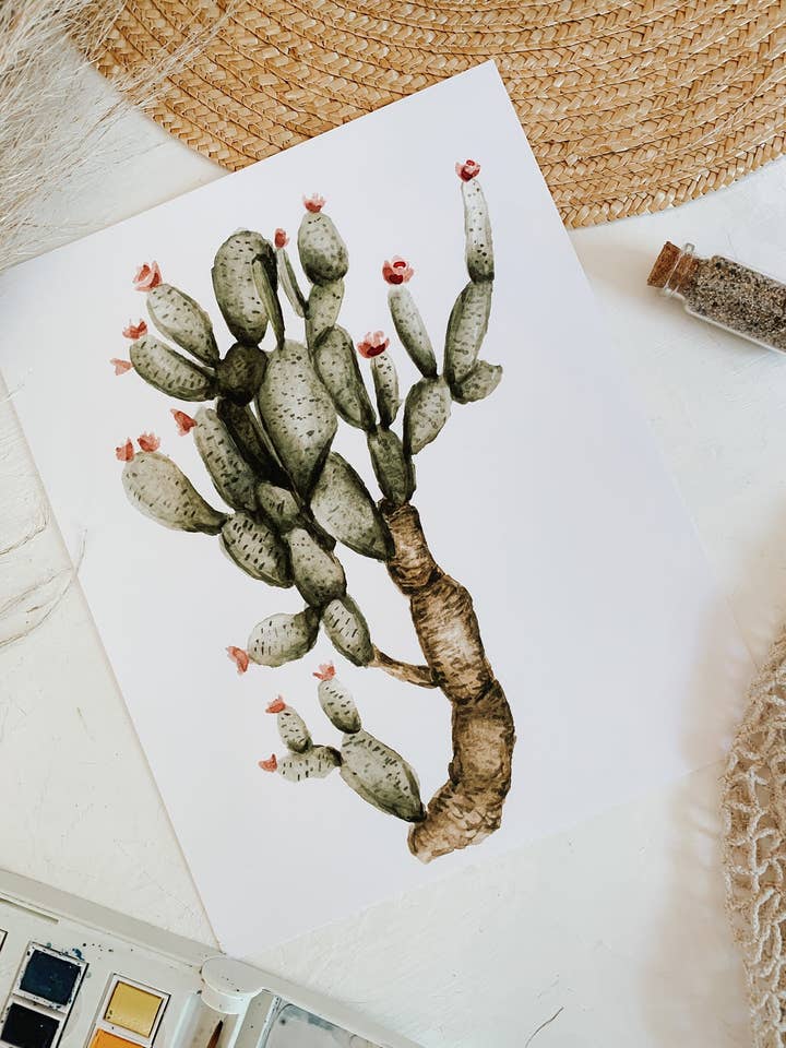 Kaktus Blossom Tryck för wholesale av MacaelaMade