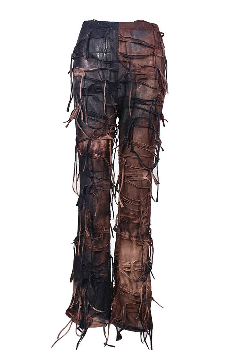 Mccolin - Wholesale Pants - Women's - Distressed Fringe Casual Pants3