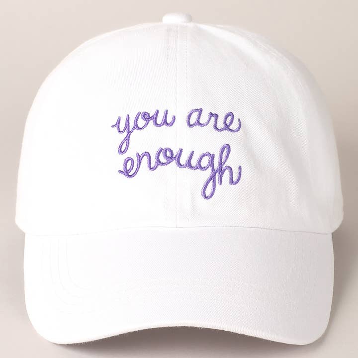 Fashion City - Wholesale Baseball Cap - Women's - You Are Enough Embroidered Letters Baseball Cap1