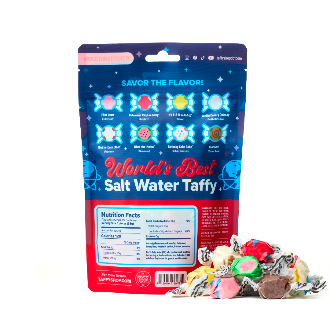 Taffy Shop – Taffy por atacado – Saco de Taffy de Água Salgada do Mundo (198g)™1
