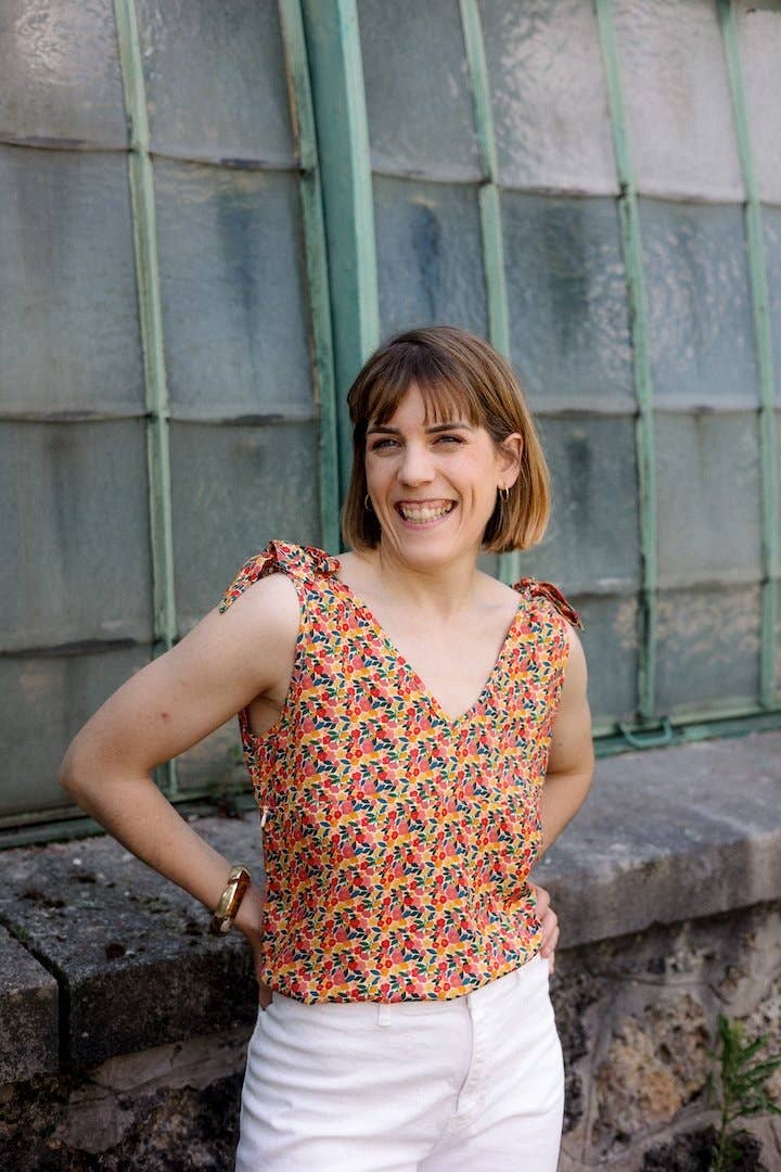 Fleurs Flowers Joy knotted strap nursing top for wholesale on Faire2