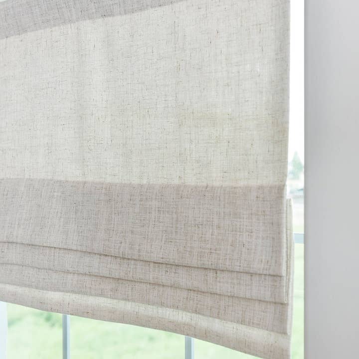 Lanting Home Decor Inc. - Wholesale Curtain - Custom Faux Roman Shades Linen Sheer Style2