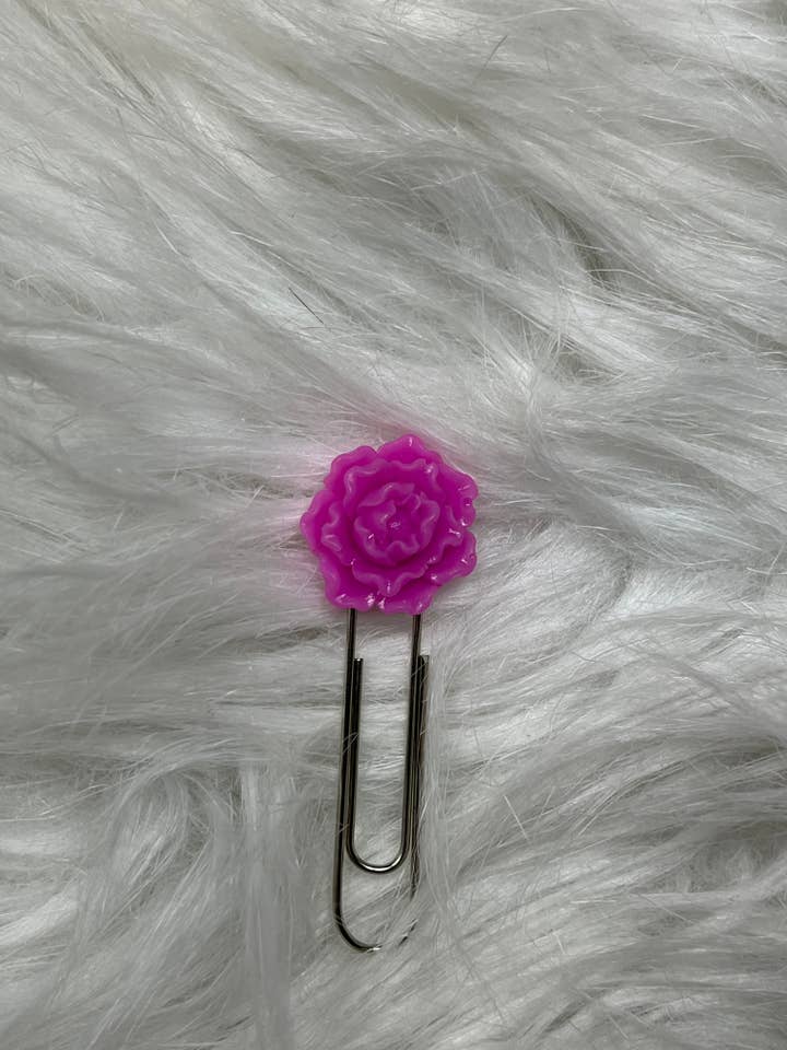 Clipe de papel peônia berinjela por atacado de Mimi Mira Creations