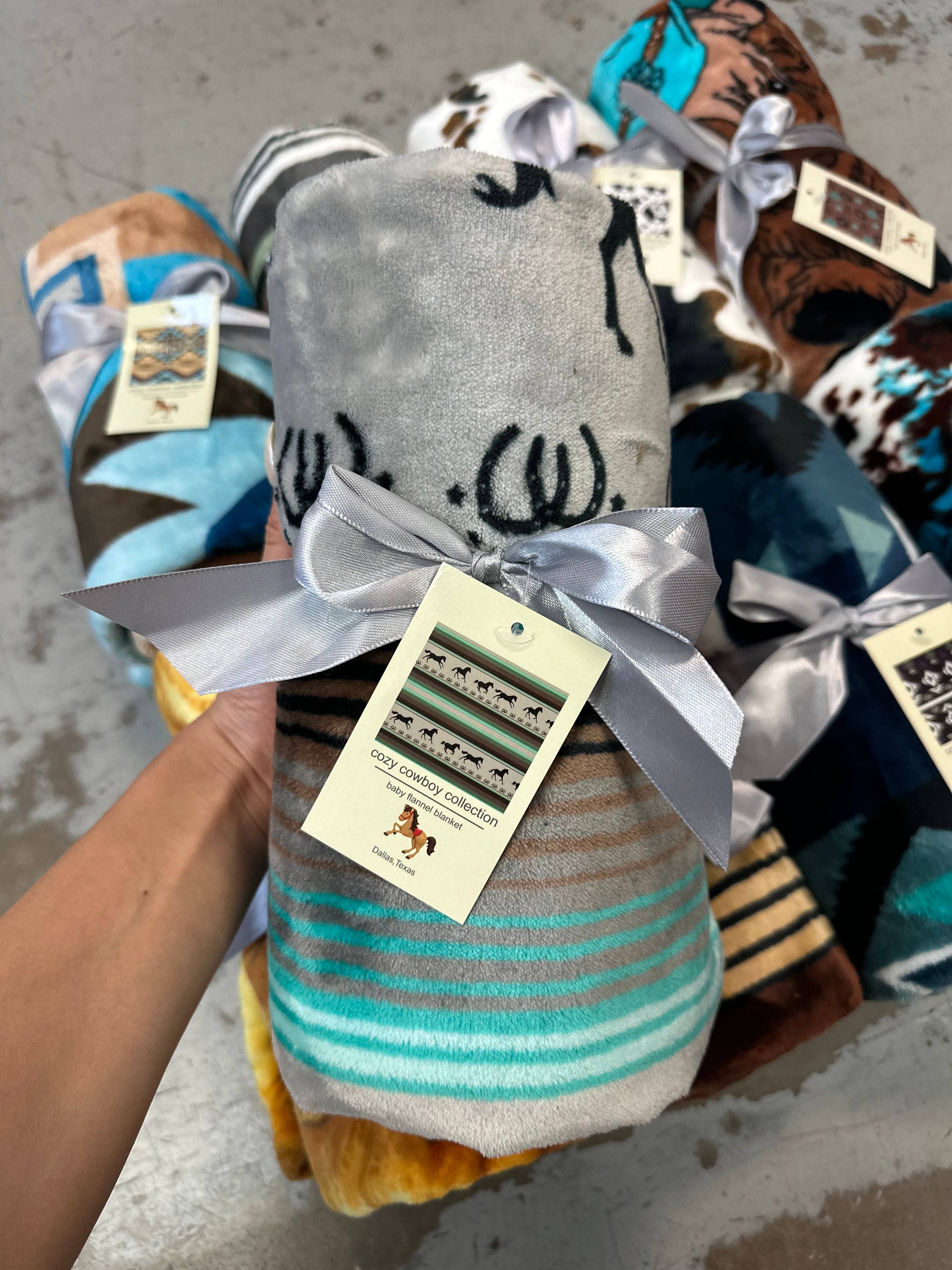 Sunshine Home Textile – Cobertor de cama por atacado – Coleção Aconchegante de Cowboy Ocidental para Bebé Manta de Pelúcia4