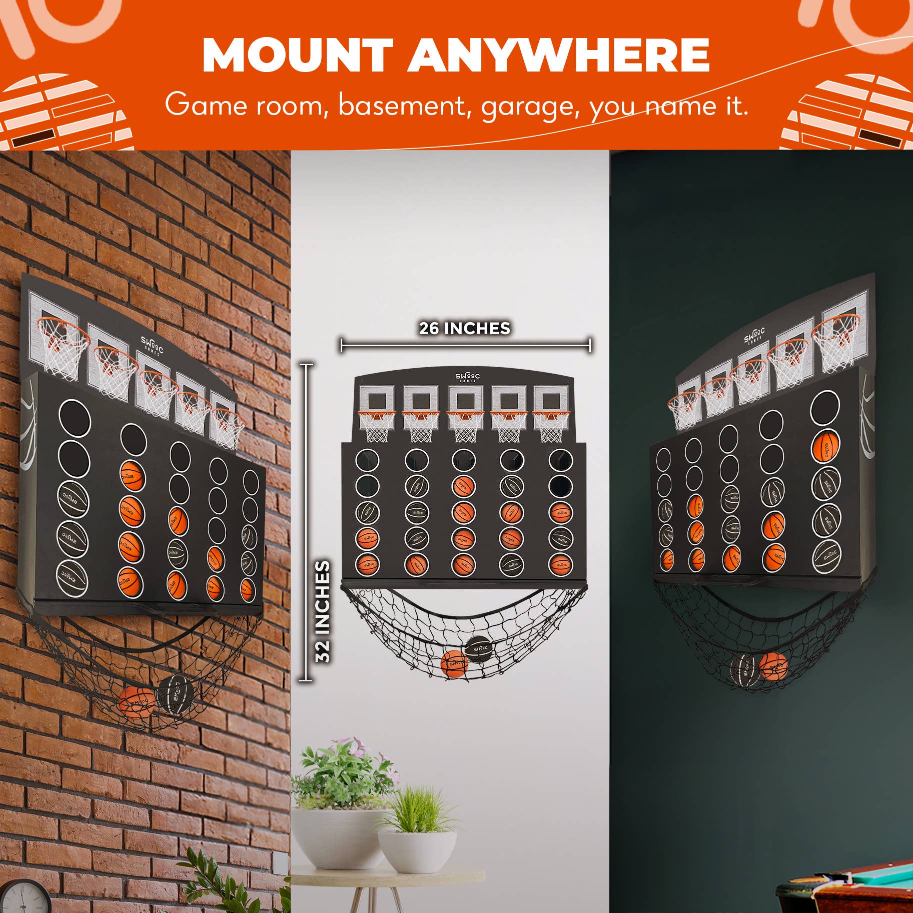 Swooc Games - Vente Jeux de société - Low Post Lineup™ | Basketball mural 4 en ligne2