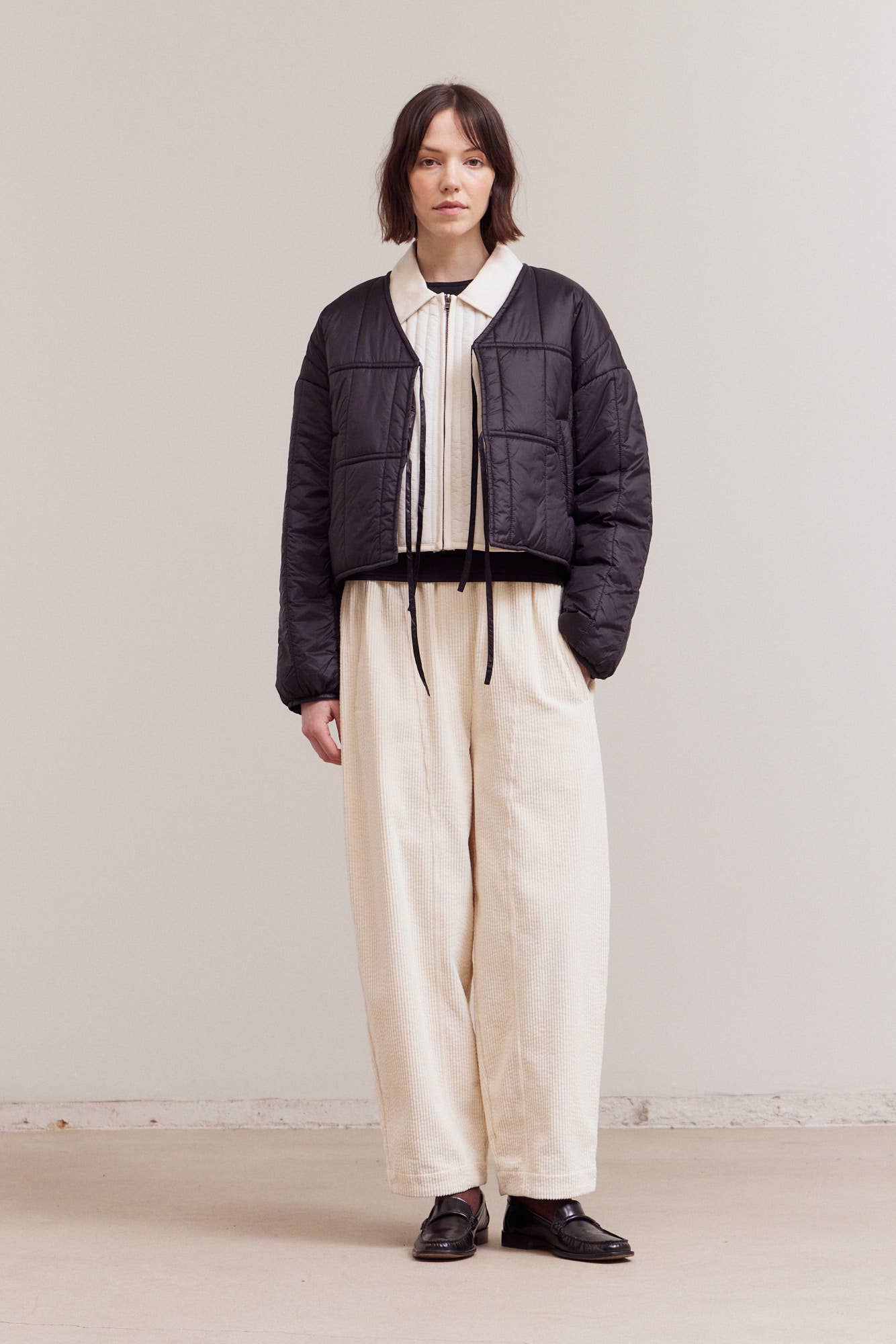 Grade & Gather - Wholesale Jacket - Women's - 80417 - FRONT TIE QUILTING JACKET1