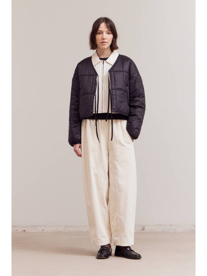 Grade & Gather - Wholesale Jacket - Women's - 80417 - FRONT TIE QUILTING JACKET1