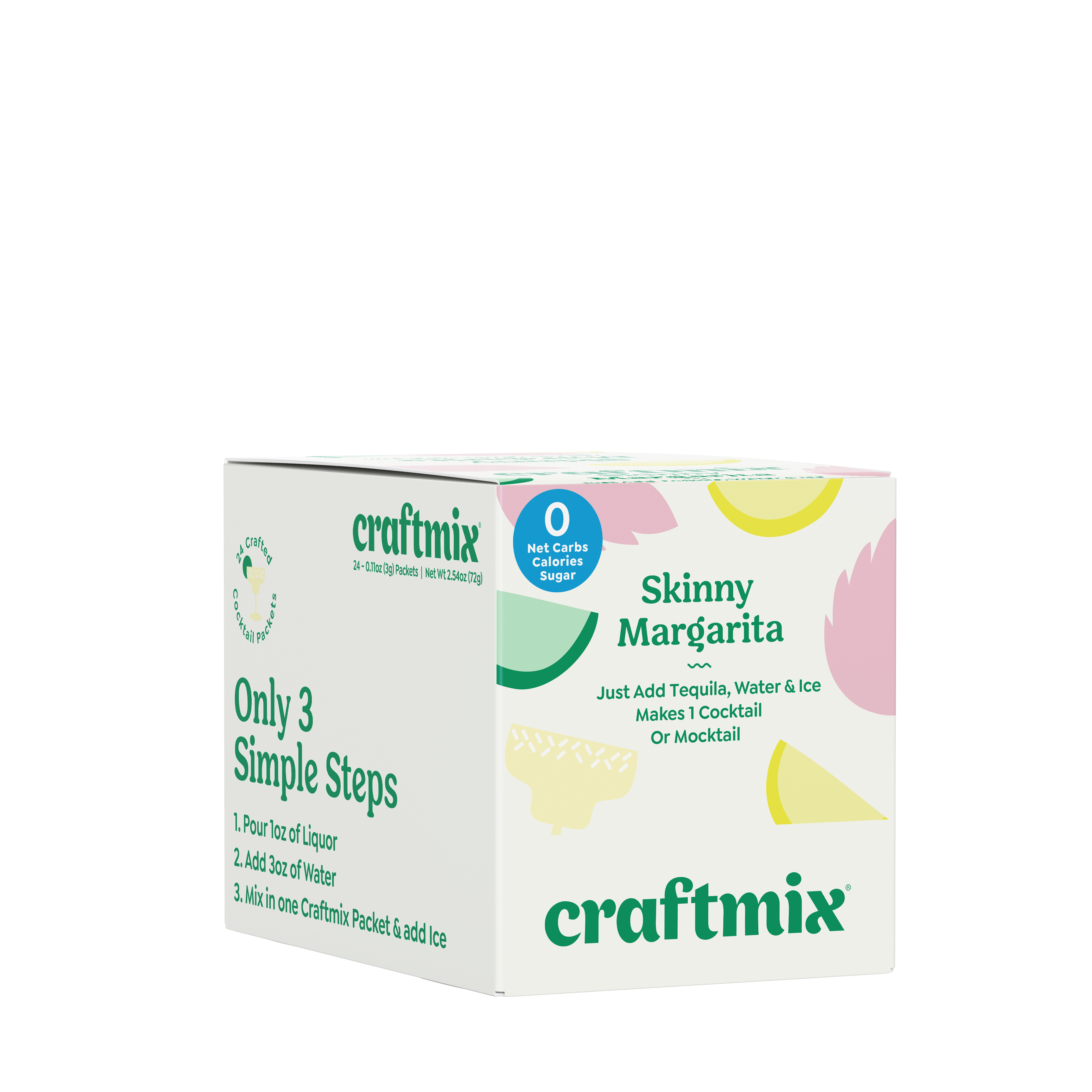 Craftmix - Wholesale Cocktail Mix/Syrup - Skinny Margarita Cocktail / Mocktail Mixer - 24ct Caddy9