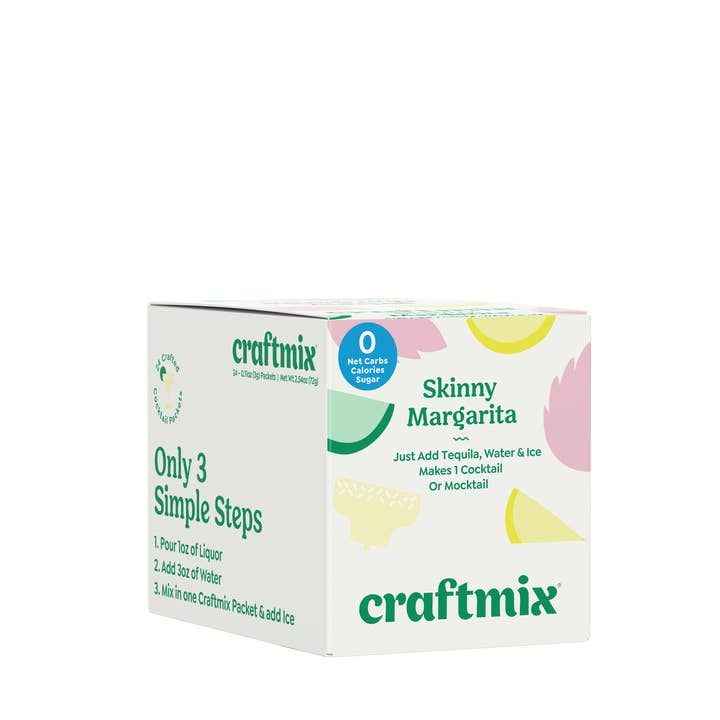 Craftmix - Wholesale Cocktail mix/syrup - Skinny Margarita Cocktail / Mocktail Mixer - 24ct Caddy9