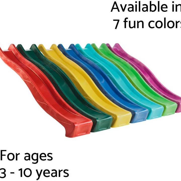 10 Foot Wavy Kids Slide for Five Foot Playground Deck for wholesale by a Baby inc