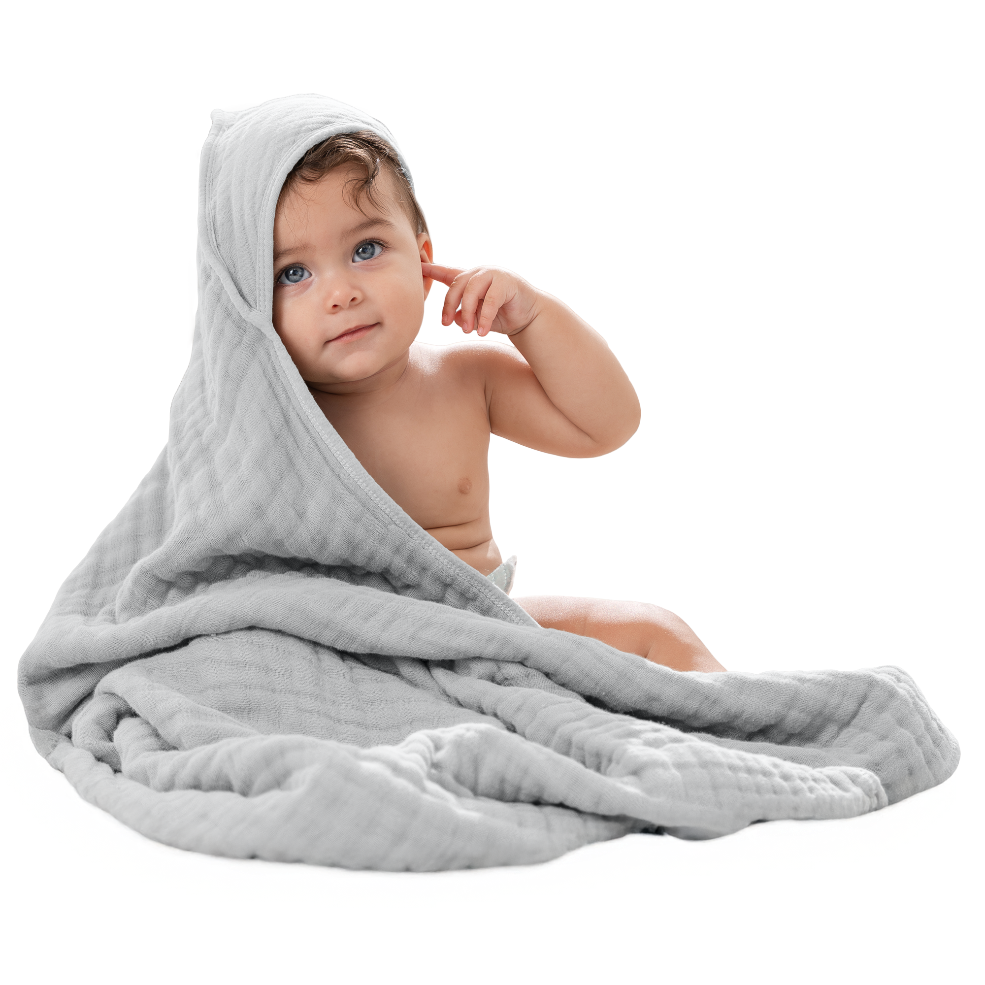 Comfy Cubs - Vendita all'ingrosso Asciugamano con cappuccio - Bambini e neonati - Asciugamano con cappuccio per neonati, 6 strati 100% cotone mussola di Comfy Cubs37