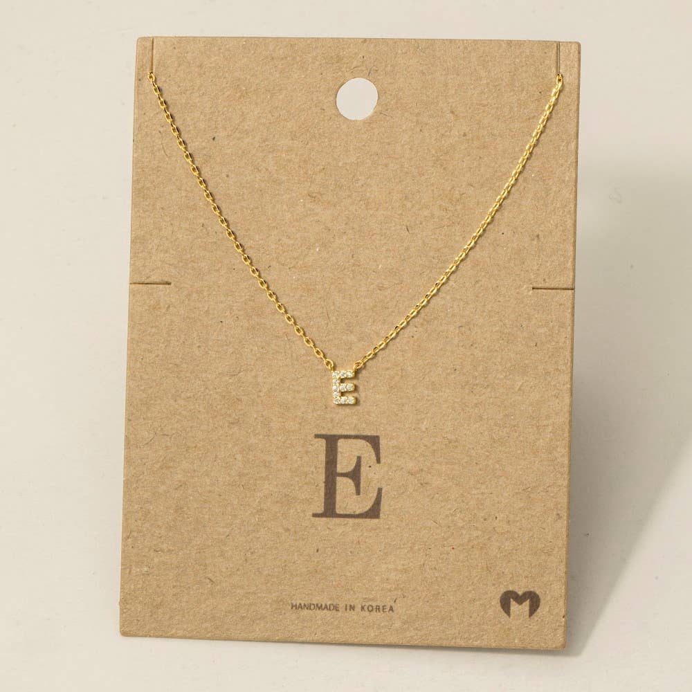 Fame Accessories - Vendita all'ingrosso Collana con ciondolo/pendaglio - Mini collana iniziale con strass11