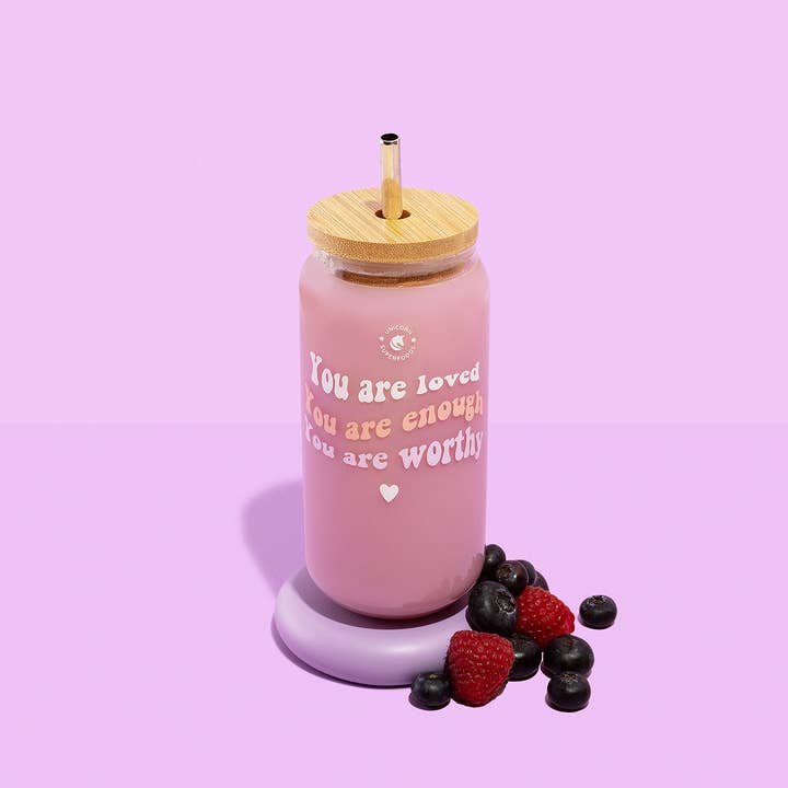 Unicorn Superfoods - Wholesale Drinking glass/cup - Self Love Tumbler1