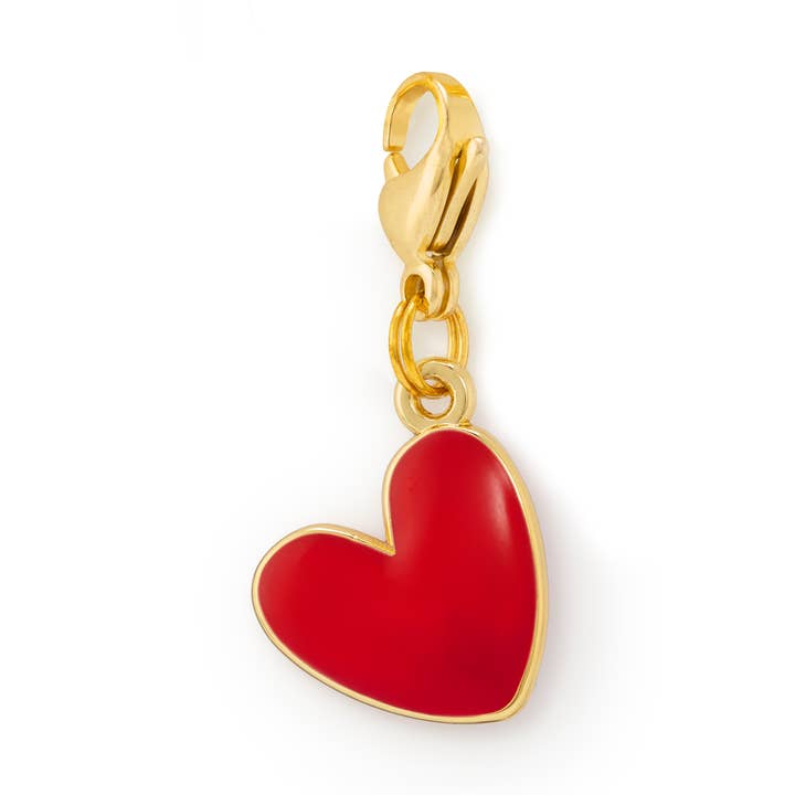 Red Heart Collar Charm for wholesale by The Foggy Dog