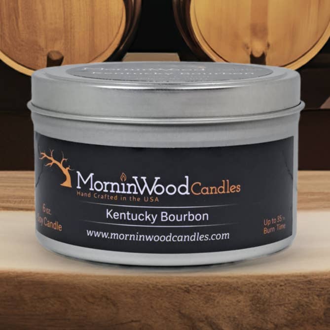 Kentucky Bourbon - Soy Tin Collection for wholesale by MorninWood Candles