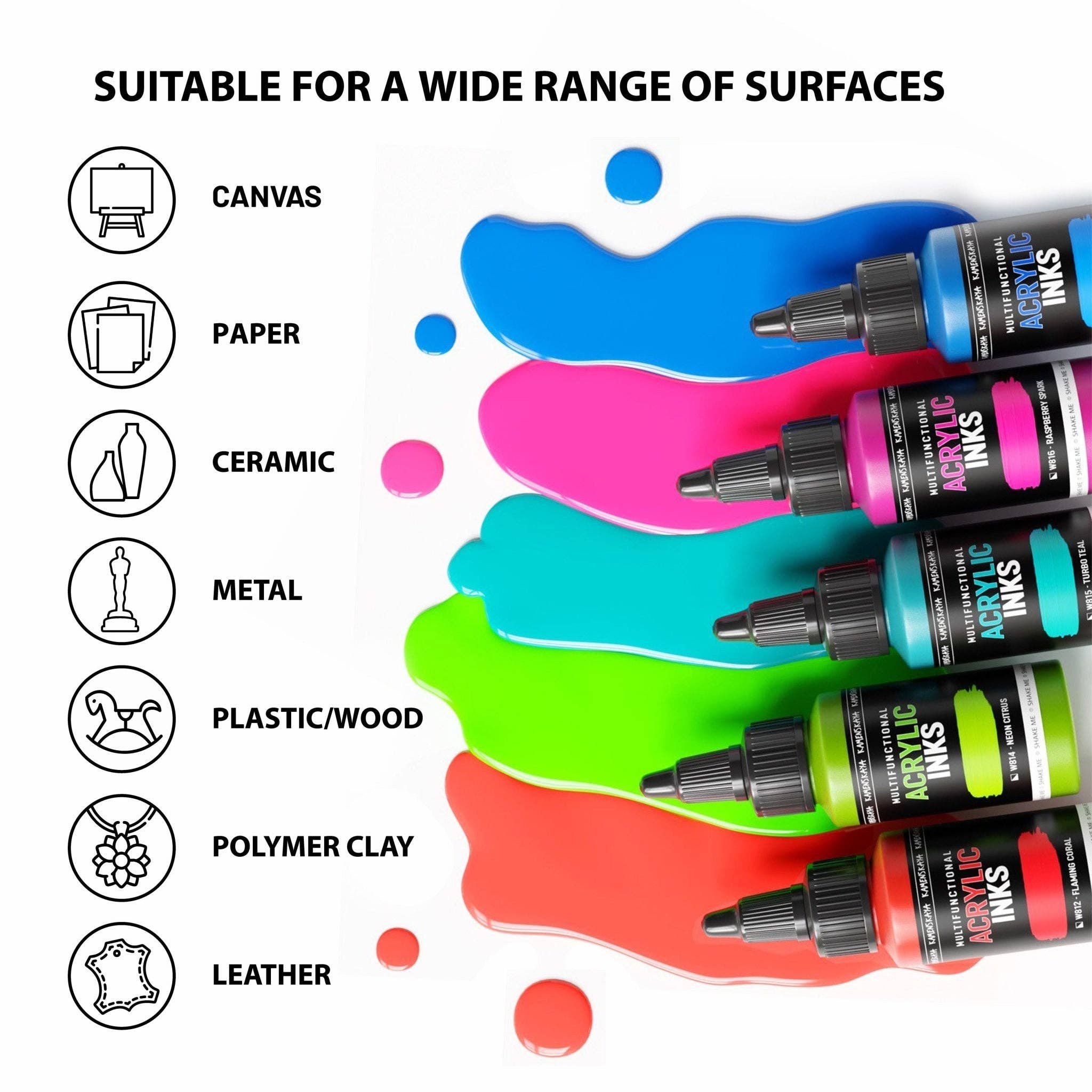 KAMENSKAYA - Wholesale Paint Set - Neon Acrylic Paint Set4