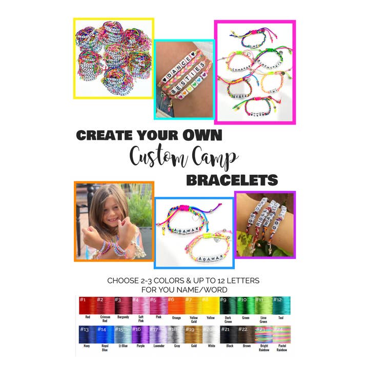Bead Me Silly - Vente Bracelet tissé/tressé - Bracelet de camp personnalisé - Créez votre propre bracelet de camp1