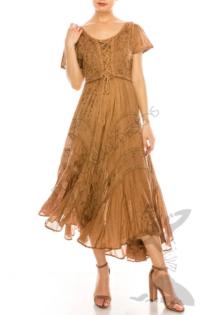 JUST CRUISING - India Casual Designs - Vente Robe – femme - Robe bohème élégante à détails brodés7