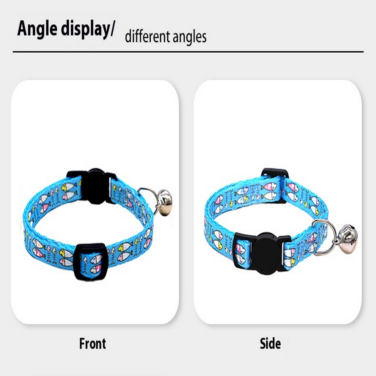 PAWPAWwholesale - Wholesale Pet Collar - Cat - ful Printed Cat Collar with Bell - Adjustable_CWMM74431