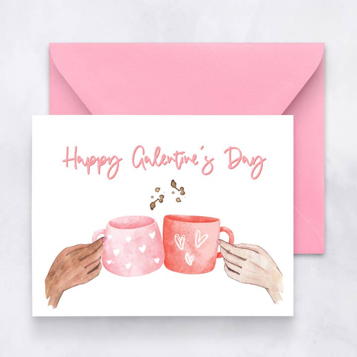 Joyeuse journée des Galentines - Carte d'amitié Tasse à café pour la vente par Felicia Nicole Design