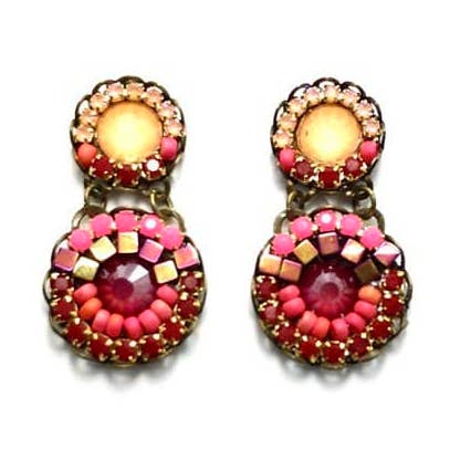 RODE VELVET OORBELLEN voor wholesale door melizijewelry