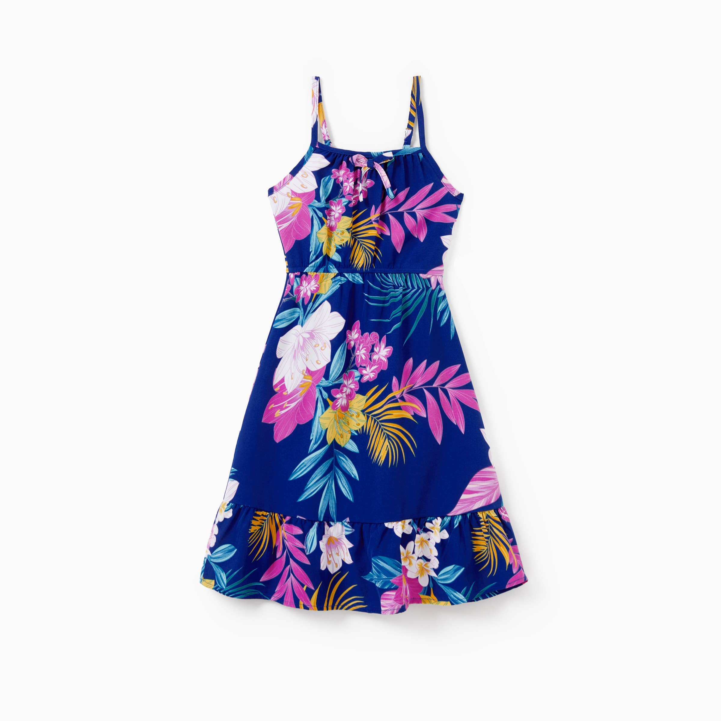 Blu profondo Abito o Set di Camicia e Pantaloncini Tropicale Hawaiano per Famiglia in vendita all'ingrosso su Faire0