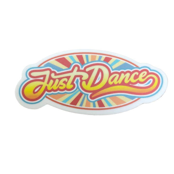 Just Dance Aufkleber – Retro-Oval-Design – 3" x 1,4" für den Großhandel von Denali & Co.