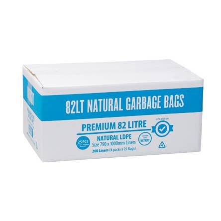 BULK BLENDZ - Wholesale Rubbish can/Rubbish bin - Natural Star Sealed Clear Bin Liners Available from 55 to 246
