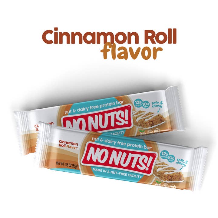 Cinnamon Roll Snack Bars - 12 Bar Pack for wholesale by No Nuts!