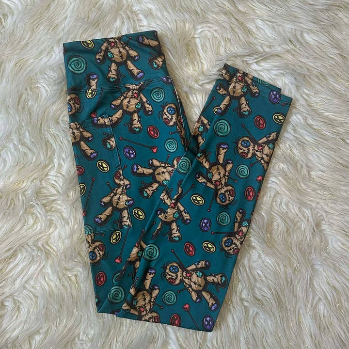Triple Goddess Boutique - Wholesale Fashion Leggings - Women's - Voodoo Doll leggings, occult clothing2