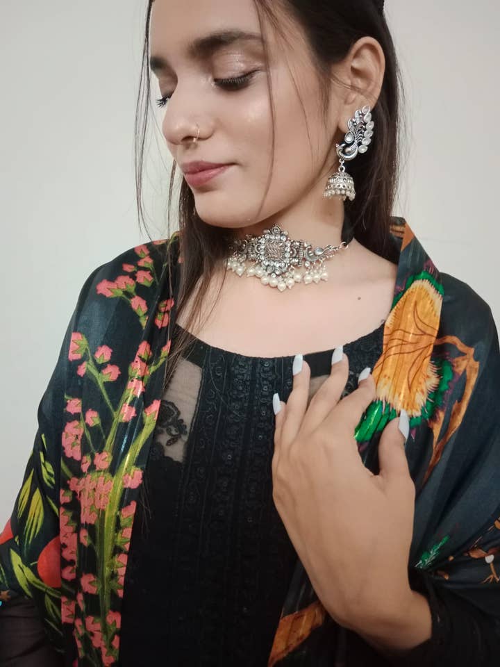 Ensemble de bijoux en argent avec perles, bijoux tribaux argentés pour la vente par vintarust