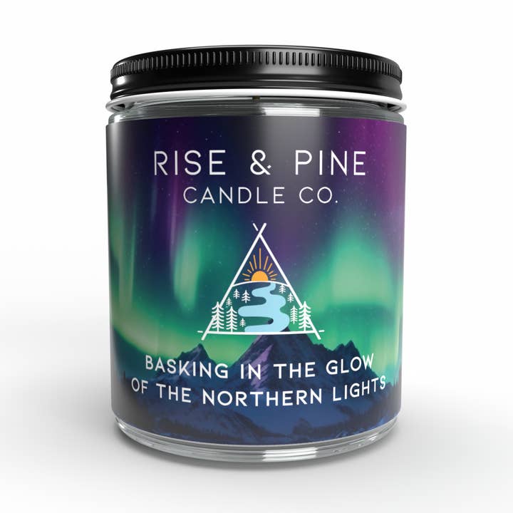 Bougie en cire de soja aux baies noires et encens Northern Lights - 255g pour la vente par Rise and Pine Candle Co.