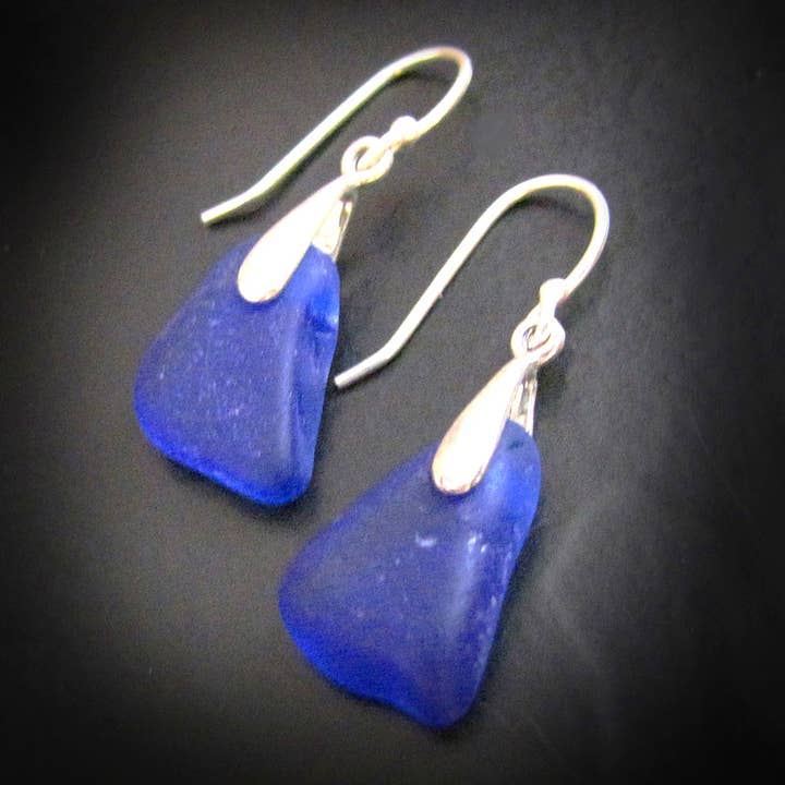 Äkta Sea Glas - Mermaid Tear Örhängen för wholesale av West Coast Sea Glass