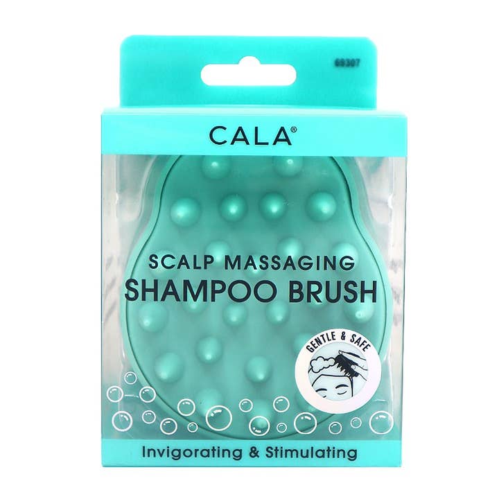 PINEAPPLE Beauty – wholesale Hair brush/comb – CALA 69307 MINT Scalp Massaging Shampoo Brush - 6pc