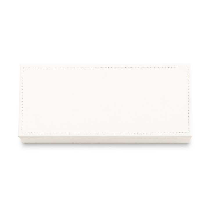 White Faux Leather Jewelry Box - Blank for wholesale by Weddingstar Inc.