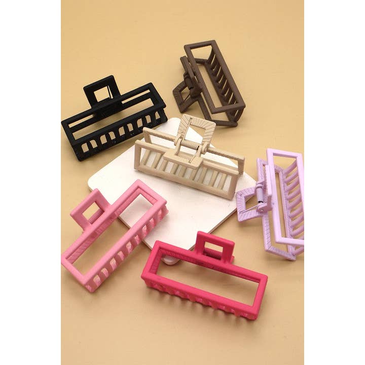 JOSSLYN by wall to wall - Wholesale Hair Clip - Women's - LARGE BIG BOLD OPEN HAIR CLAW CLIP | 40H4084