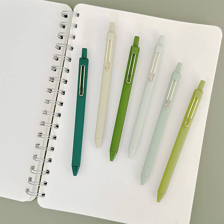 Wrapables.com - Wholesale Pen - Wrapables Retractable Black Ink Gel Pens, 0.5mm (Set of 6)6