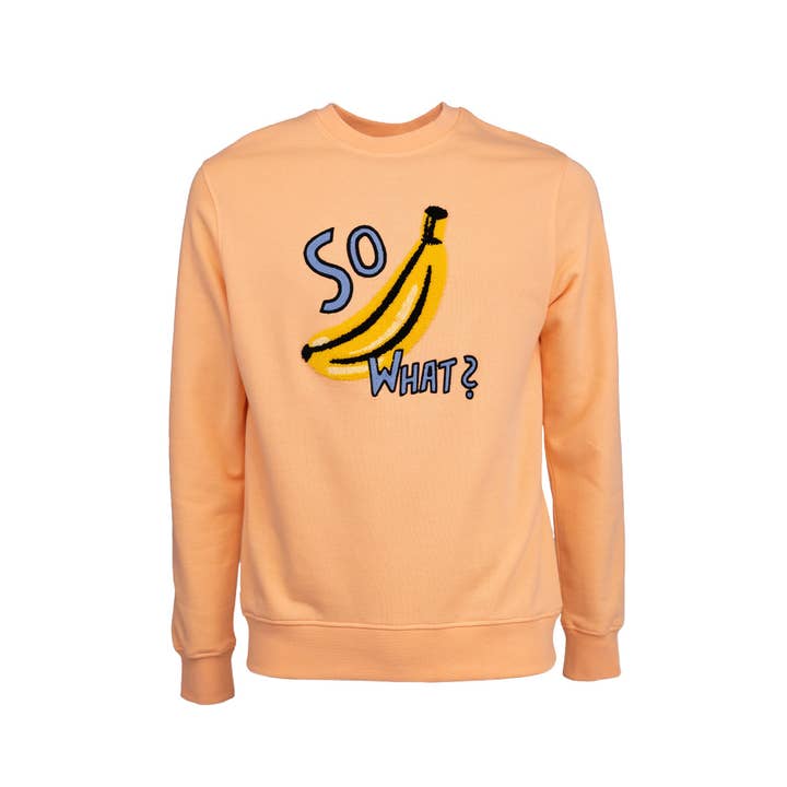 SUDADERA UNISEX BANANA Bright Coral para adulto para venta al por mayor de CHIO MI