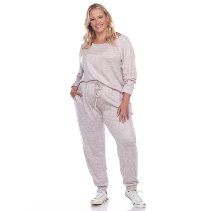 WHITE MARK – Großhandel Loungewear-Set – Damen – 2-teiliges Lounge-Set in Übergröße6