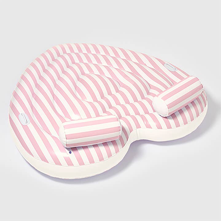 Sunnylife - Wholesale Inflatables - Twin Heart Lie-On Stole My Heart Pink Stripe3