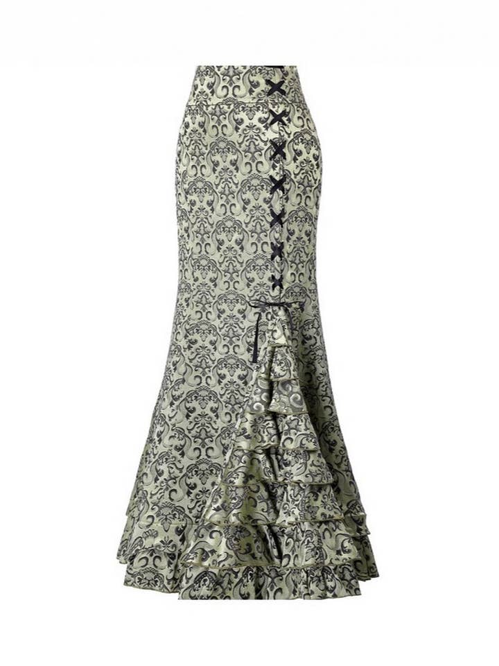 NINEXIS - Wholesale Skirt - Women's - CWBLS00711_2024 HALLOWEEN STEAMPUNK MERMAID GOTHIC SKIRT8