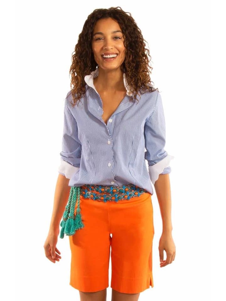 Gretchen Scott LLC – Engroshandel Skjorte med buttondown – til kvinder – Pique All Day Stribet Skjorte11