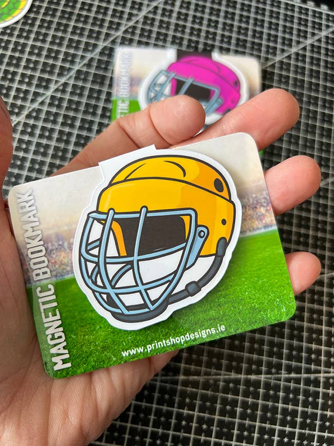 Marcador Magnético de Capacete Amarelo de Hurling por atacado de Print Shop Designs