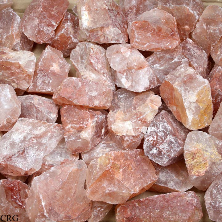 5 KILO LOT - Rough Fire Quartz Stones from Madagascar for wholesale by Crystal River Gems LLC