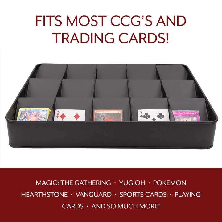 Kurated Korner - Wholesale Card Game - Toy Vault Enamelware Card Sorting Tray (15-Slot)